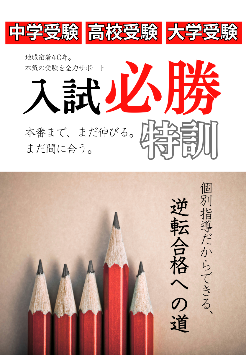 中学受験/高校受験/大学受験入試特訓