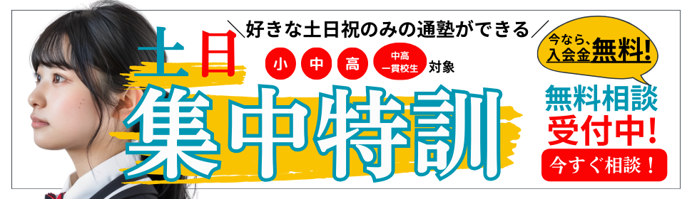 土日集中特訓無料相談申込