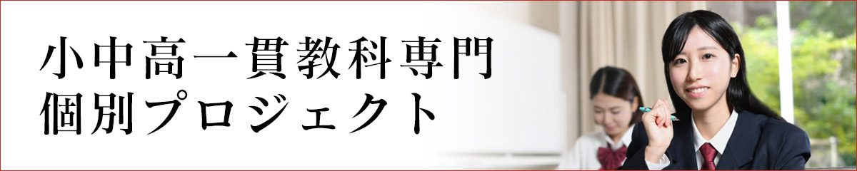 小中高一貫教科専門個別教育プロジェクト