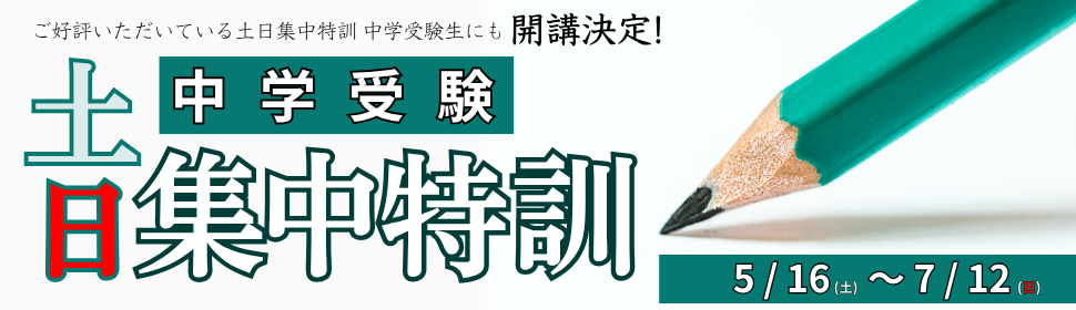 中学受験 土日集中特訓 | 杉並区の個別指導塾れんせい会